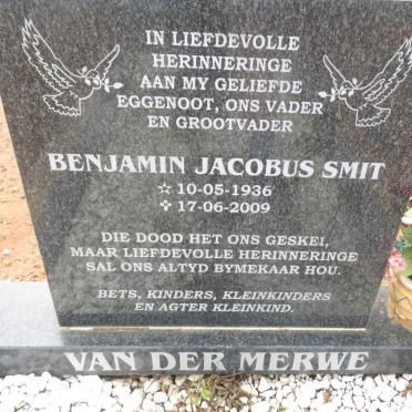MERWE Benjamin Jacobus Smit, van der1936-2009