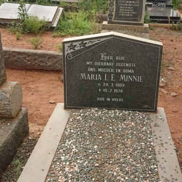 MINNIE Maria L.E. 1909-1974