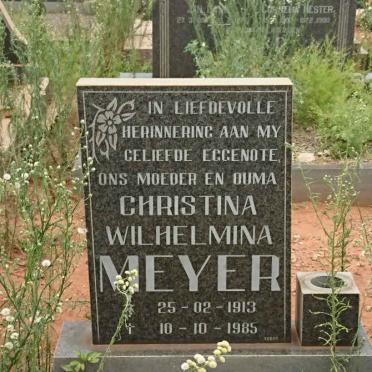 MEYER Christina Wilhelmina 1913-1985