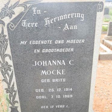 MOCKE Johanna C. nee BRITS 1914-1969