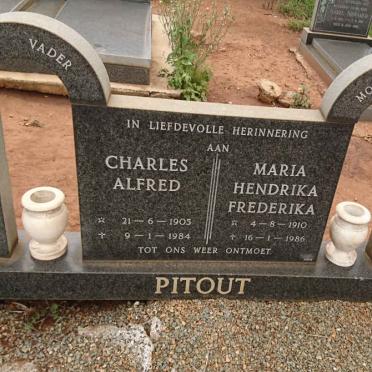 PITOUT Charles Alfred 1903-1984 &amp; Maria Hendrika Frederika 1910-1986