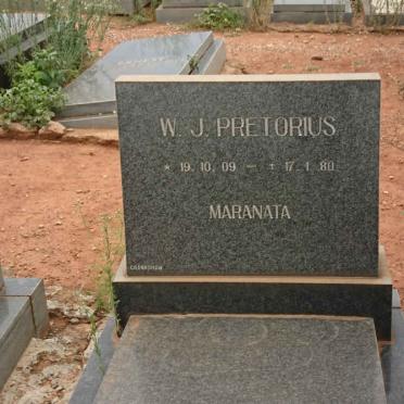 PRETORIUS W.J. 1909-1980