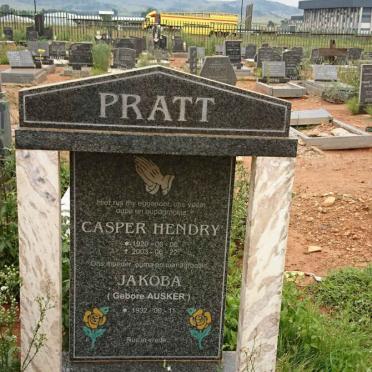 PRATT Casper Hendry 1920-2003 &amp; Jakoba AUSKER 1932-