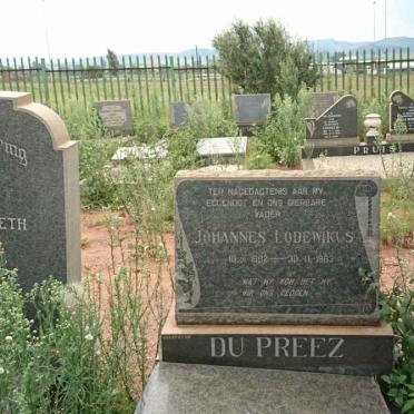 PREEZ Johannes Lodewikus, du 1882-1963