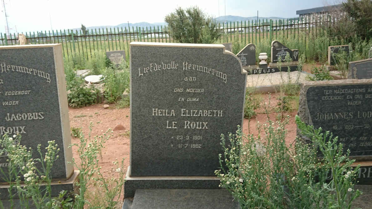 ROUX Heila Elizabeth, le 1901-1982