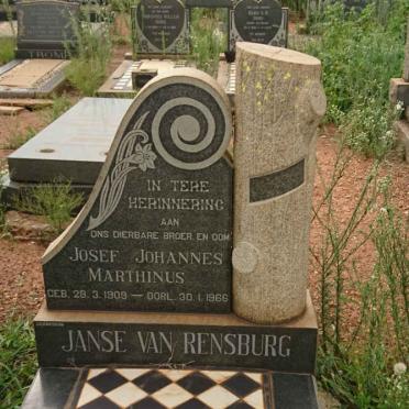 RENSBURG Josef Johannes Marthinus, Janse van 1909-1966