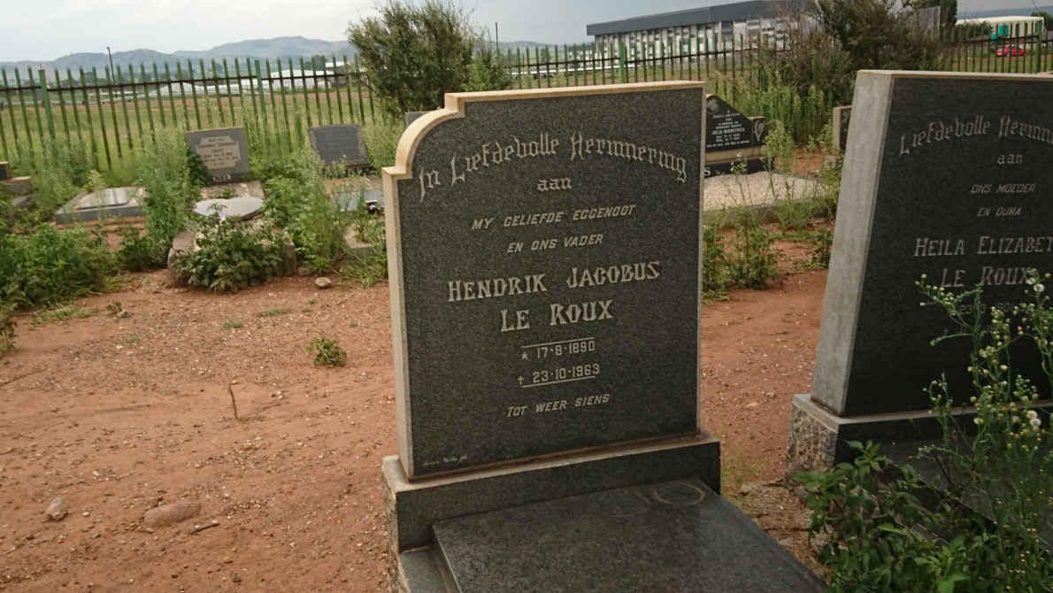 ROUX Hendrik Jacobus, le 1890-1963