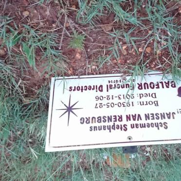 RENSBURG Schoeman Stephanus, Jansen van 1930-2013