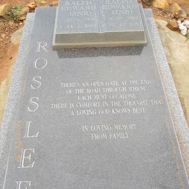 ROSSLEE Ralph Edward 1944-2004 :  ROSSLEE Ralph Edward 1964-1997