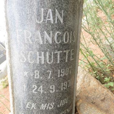 SCHUTTE Jan Francois 1907-1971
