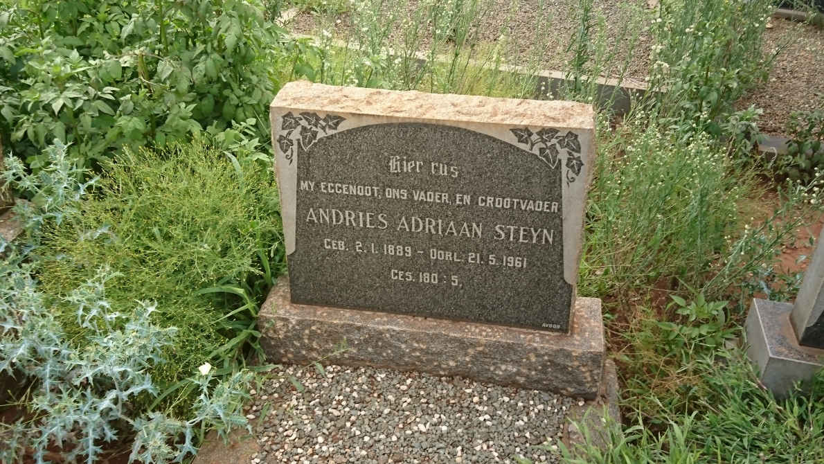 STEYN Andries Adriaan 1889-1961