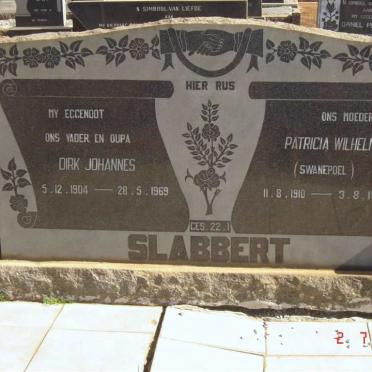 SLABBERT Dirk Johannes 1904-1969 &amp; Patricia Wilhelmina SWANEPOEL 1910-1999