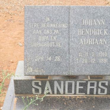 SANDERS Johann Hendrick Adriaan 1910-1991 &amp; Catharina Elizabeth 1917-1986