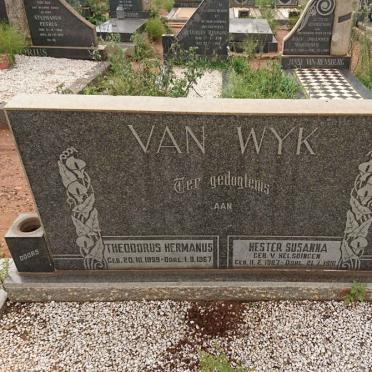 WYK Theodorus Hermanus, van 1899-1967 &amp; Hester Susanna V. HELSDINGEN 1907-1991
