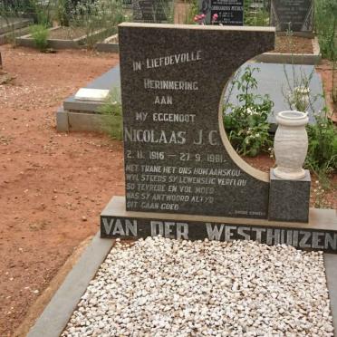 WESTHUIZEN Nicolaas J.C., van der 1916-1981