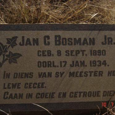 BOSMAN Jan C. 1890-1934