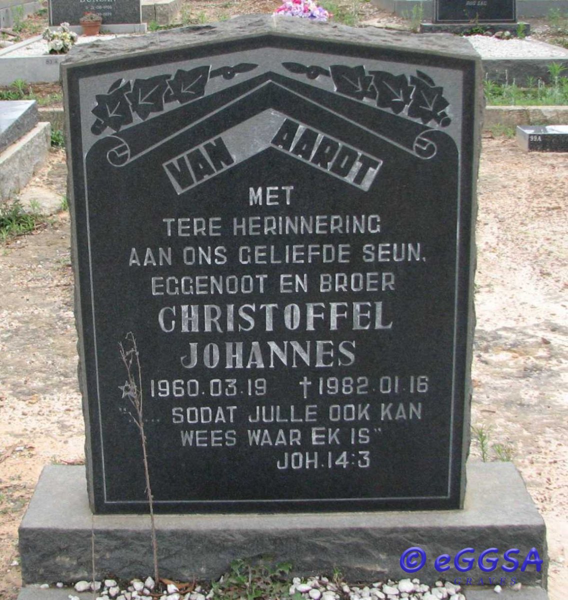 AARDT Christoffel Johannes, van 1960-1982