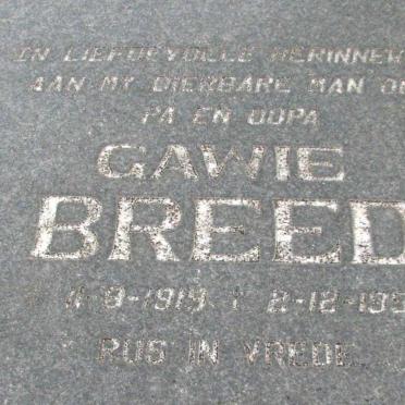 BREED Gawie 1919-1997