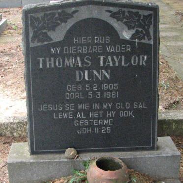DUNN Thomas Taylor 1905-1981
