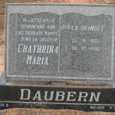 DAUBERN Chathrina Maria nee LA GRANGE 1924-1995