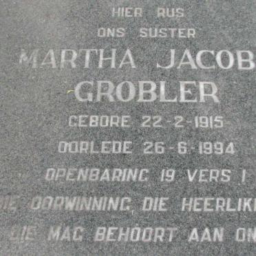 GROBLER Martha Jacoba 1915-1994