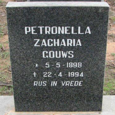GOUWS Petronella Zacharia 1898-1994
