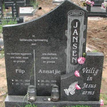 JANSEN Flip 1924-2001 &amp; Annatjie 1929-2005