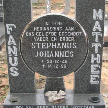MATTHEE Stephanus Johannes 1949-1996