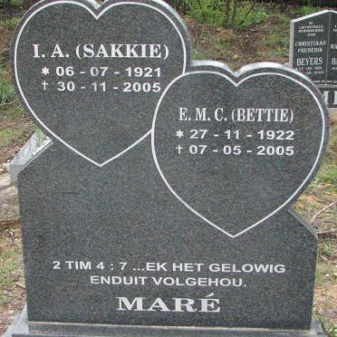 MARÉ I.A.1921-2005 &amp; E.M.C. 1922-2005