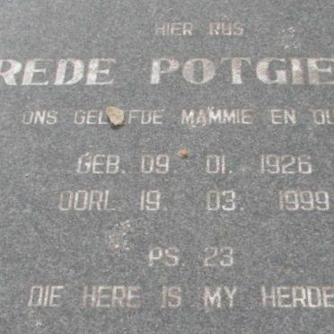POTGIETER Vrede 1926-1999