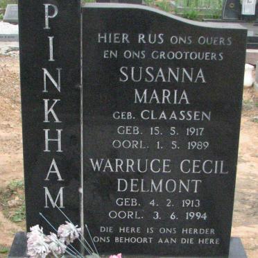 PINKHAM Warruce Cecil Delmont 1913-1994 &amp; Susanna Maria CLAASSEN 1917-1989