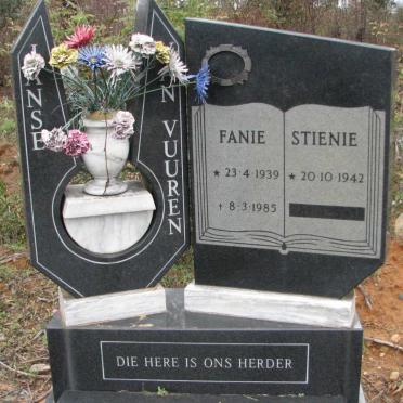 VUUREN Fanie, Janse van 1939-1985 &amp; Stienie 1942-