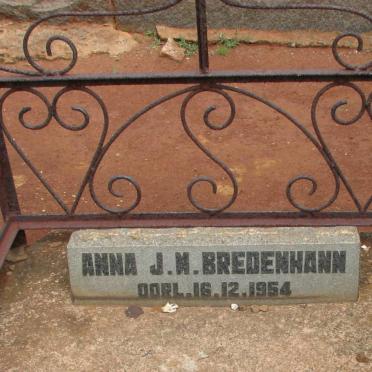 BREDENHANN Anna J.M. -1954
