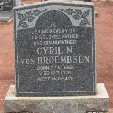 BROEMBSEN Cyril N., von 1899-1970