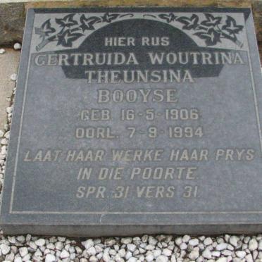 BOOYSE Johannes Petrus 1893-1967 &amp; Gertruida Woutrina Theunsina 1906-1994