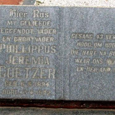 COETZER Phillippus Jeremia 1894-1972