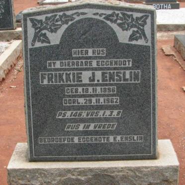 ENSLIN Frikkie J. 1896-1962