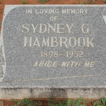 HAMBROOK Sydney G. 1898-1952