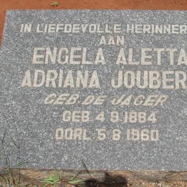 JOUBERT Engela Aletta nee de JAGER 1884-1960