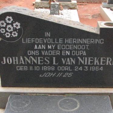 NIEKERK Johannes L., van 1898-1964