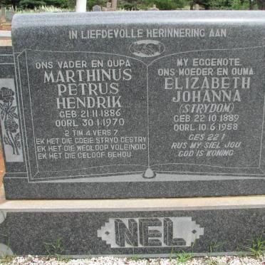 NEL Marthinus Petrus Hendrik 1886-1970 &amp; Elizabeth Johanna STRYDOM 1889-1958