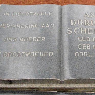 SCHEEPERS Anna Dorothea nee COETZER 1902-1974