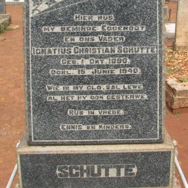 SCHUTTE Ignatius Christian 1890-1940