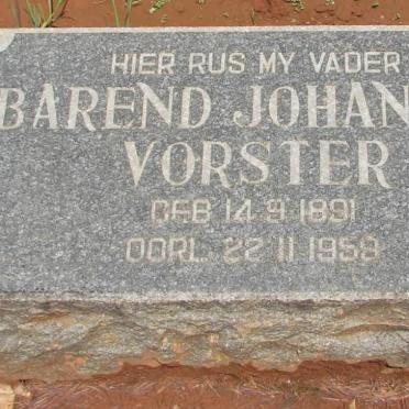 VORSTER Barend Johannes 1891-1959