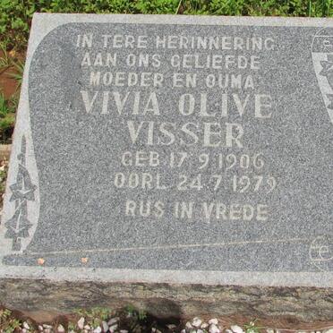 VISSER Vivia Olive 1906-1979