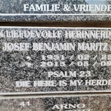 MARITZ Josef Benjamin 1951-2015