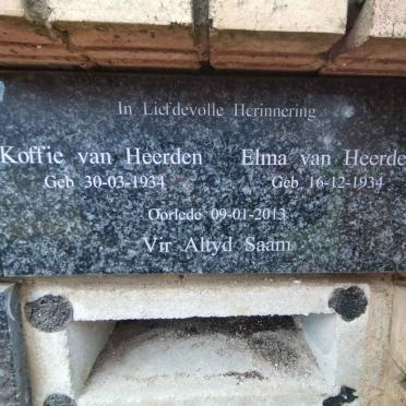 HEERDEN Koffie, van 1934-2013 &amp; Elma 1934-2013