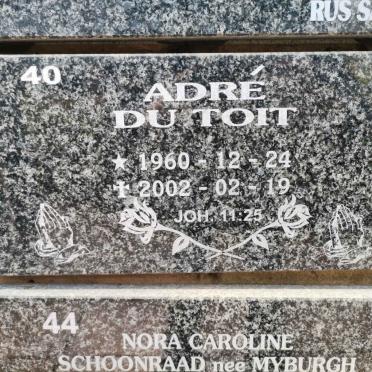TOIT Adre, du 1960-2002