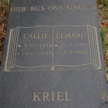 KRIEL Callie 1948-1948 :: KRIEL Elmarie 1966-1966