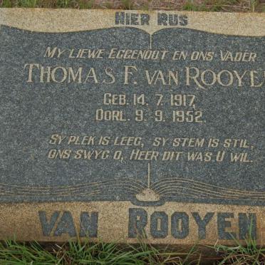ROOYEN Thomas F., van 1917-1952